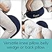 hiccapop Pregnancy Pillow Wedge for Maternity | Memory Foam Pillows Support Body, Belly, Back, Knees (Navy Blue)