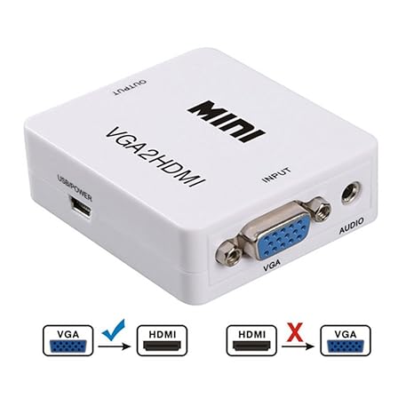 VGA a HDMI, HD 1080P VGA a hdmadapter pantalla de audio conversor ...