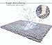 Vivaglory 35½ x 23¾inch Large Washable Cat Litter Mat,3D Design Microfiber Litter Trap Mat, Soft on Sensitive Paws,Ultra Absorbent and Waterproof, Grey