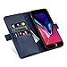 iPhone 8 Plus case iPhone 7 Plus case ZOVER Genuine Leather Case Wallet Cover with Kickstand Feature Card Slots & ID Holder and Magnetic Closure for iPhone 7 Plus iPhone 8 Plus Navy Blue