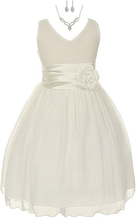 chiffon flower girl dresses ivory