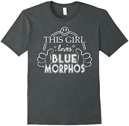 Mens Girl Loves Blue Morphos Butterfly Pet Morpho Gardening XL Dark Heather