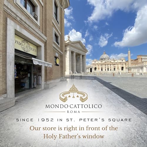 Mondo Cattolico Rosary Beads catholic for Women and Men from Vatican, Miraculous Virgin Rosary with Variegated Glass on a Gold Plated Brass Chain - Perfect Catholic gifts