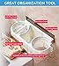 COAWG Adhesive Hair Dryer Holder, Wall Mounted No Drilling Plastic Bathroom Blow Drier Storage with Plug Hook, Hair Care Tools Organizer Basket with Cups for Curling Flat Straight Hot Iron