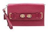 Coach Bubble Leather Blake Clutch Wristlet Wallet, F53424 (Fuchsia)
