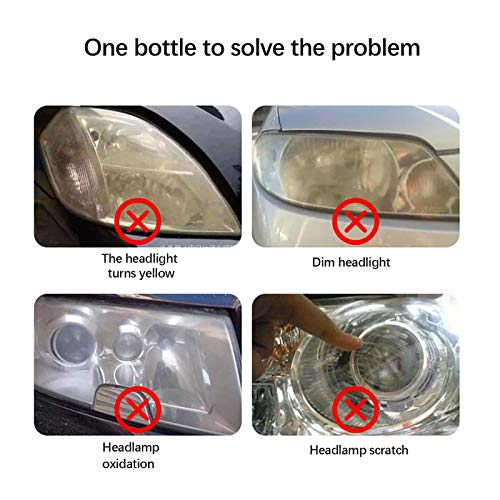 Clacce Autoscheinwerfer Polieren Flüssige Flüssigkeit Langlebiges Reparatur und Reparaturmittel für Vergilbung, Kratzer, Oxidation des Auto Scheinwerfer (blau)