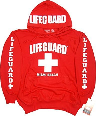 Lifeguard Miami BeachHoodie Sweatshirt XXL