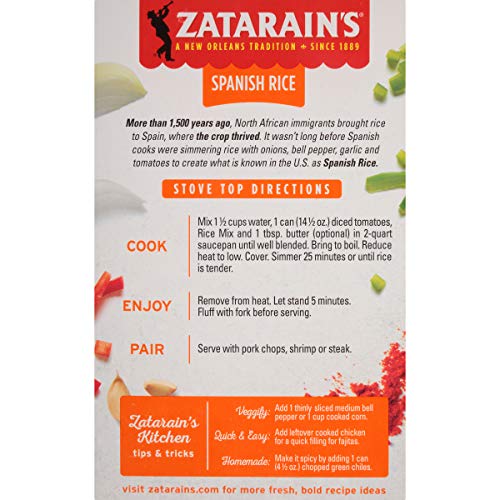 Zatarain's New Orleans Style Spanish Rice Mix, 6.9 oz (Pack of 6