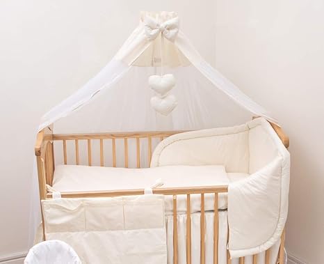 cream baby crib