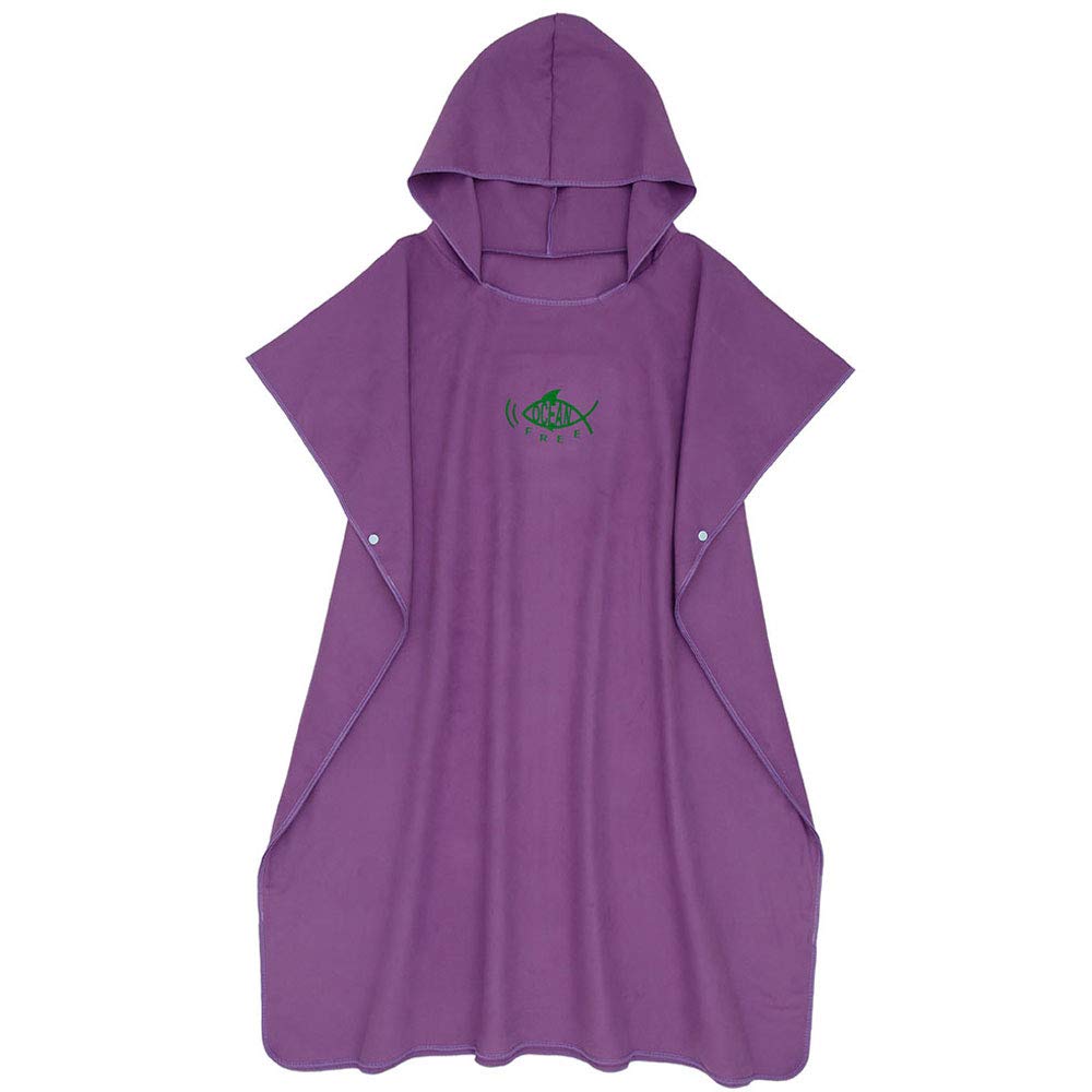 Ghopy Swim Towel Robe Adult Changing Robes Towel Hooded Surf Poncho for Men Women, Quick Dry Lightweight Microfiber Universal Size for Swimming Surfing and Beach Fits Mens Womens Adults