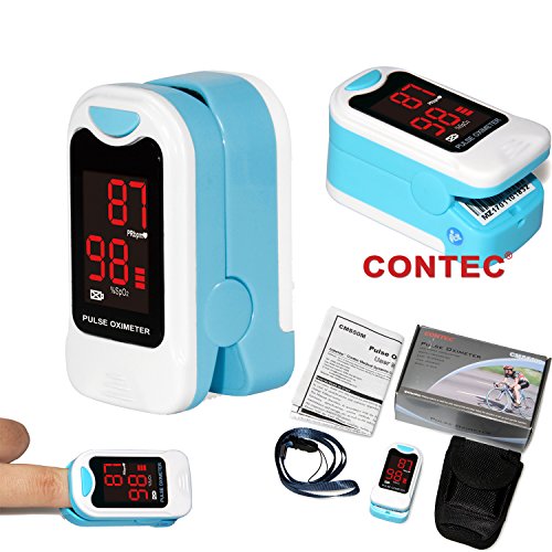 CMS50M Pulse Oximeter with Carrying Case,Neck/Wrist Cord & One-Year Warranty SpO2 and PR value waveform Blood Oxygen Oxymeter