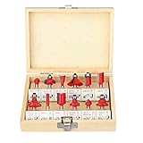 1/4 Inch Shank Tungsten Carbide Router Bit Set Woodworking (12 PCS)