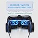 Eleovo 3D VR Headset with Remote Controller Large Viewing Experience Virtual Reality Glasses with Builted-in Stereo Headphone for VR Games 3D Movies Fit for 4.7-6.0 Inches iPhone Android Smartphones