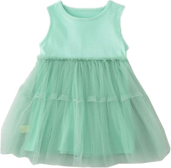 Amazon Co Jp Elfin Parkチュチュスカート チュールスカート 子供服 ワンピース ロングドレス 半袖 可愛い柄 プリント ガールズ 女の子 レース プリンセス カジュアル コスチューム タンクトップ フェイクレイヤード 重ね着 服 ファッション小物