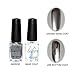 Mmrm 2 Pcs/set Mirror Effect Nail Polish Silver Color Nail Art Varnish Polish Base Coat