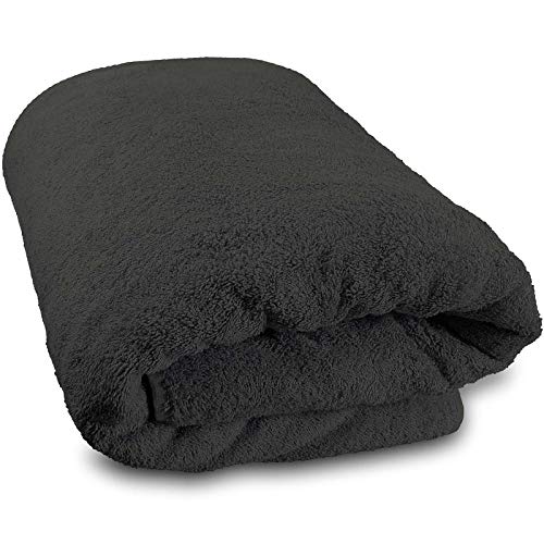Lanudo-XXL-Sauna-Handtuch-600gm-Pure-Luxus-Line-mit-Borduere100-feinste-Baumwolle-80x200-cm-AnthrazitDunkelgrau-