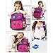 Moonwind Girls Backpacks for Elementary School Kids Book Bags Princess Schoolbag (Rose/Butterfly)