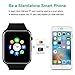 Smart Watch Phone Bluetooth Smartwatch with Pedometer TF SIM Card Slot Camera Call Text SMS Notification Compatible with iOS (Partial Function) and Android Samsung Huawei LG Phones for Men Women Kids