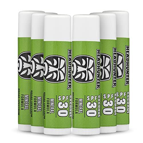 Headhunter Coconut Sport Chapstick Sunscreen SPF 30, Natural Mineral