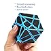 Acekid 3x3 Ghost Cube Advanced Cube Magic Speed Cube Brain Teasers Intelligence Puzzles with Carbon Fiber Sticker for Kids Adults (Blue & Black)