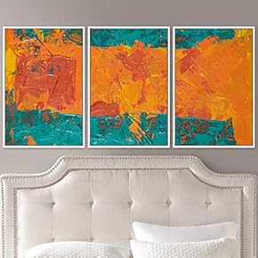 signwin 3 Piece Framed Canvas Wall Art Abstract...