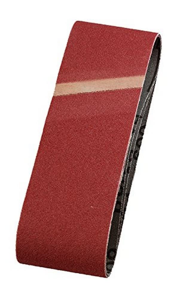 kwb Abrasive Belts 60X400 Mm Made Of High-Grade Corundum With Grit Size 40, Special Gluing and Flexible Cotton Fabric for Coarse Sanding Of Wood and Metal
