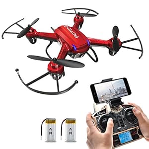 Potensic ミニドローン 2.4GHz 4CH 6軸ジャイロ マルチコプター F186WH レッド