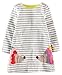 Fiream Girls Cotton Long Sleeve Dress(Grey,18Months)