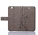 Auroralove iPhone 5/5s/se Luxury Handmade Bling Rhinestone Soft Slim Flip Stand Wallet Case for iPhone 5/5s/se Flower Butterfly PU Leather Case for Girls Women-Purple