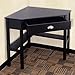 Tangkula Corner Desk, Corner Computer Desk, Wood Compact Home Office Desk, Laptop PC Table Writing Study Table, Workstation with Storage Drawer & Shelves