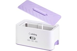 Ultrasonic Jewelry Cleaner, Adiding 1000mL Professional Sonic Eyeglasses Rings Dental Cleaner with 5 Digital Timer Degas Mode, Dentures Cleaning Machine for Coins Earrings Gold Watch Necklaces 45kHz