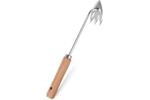 SWANSOFT Stainless Steel Weed Puller, Manual Hand Weeder Tool, Garden Weeding Tool for Yard