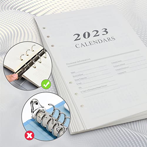 2023 A5 Monthly Planner Refill Paper 352 Pages Hourly Daily Daytimer