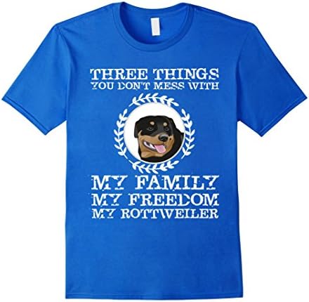 Mens Funny Rottweiler Shirts Small Royal Blue