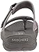 Skechers Women's Reggae-Sparkle Swag-Toe Thong Sandal with Webbing, Grey, 8 M US