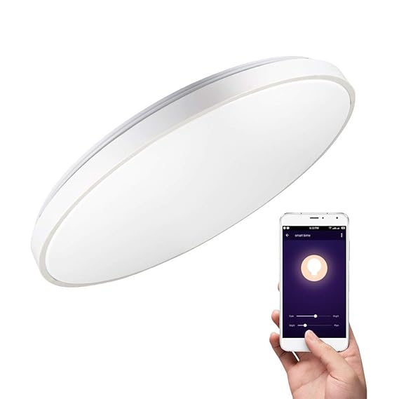 Deckenleuchte mit Alexa Smart WiFi Deckenlampe, 36W, Ø 50CM, dimmbar, steuerbar via App,kompatibel mit Amazon Alexa (Echo, Ec