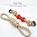 AINOLWAY Medium Large Rope Dog Toys 6 Pack Set, 4 Sturdy Rope Toy with Ball and Handle for Tug of War & 1 Wooden Dog Bone & 1 Squeaker Football, Assortment for Large Breeds and Big Puppies