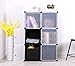 BASTUO 6-Cube DIY Storage Cube Organizer 3-Tier Storage Cube Cabinet Bookcase Shelves Organizer Closet with Door