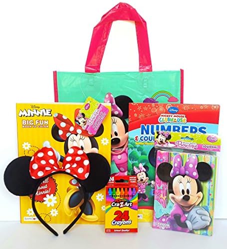 Disney Minnie Mouse Gift Set with Minnie Mouse Ears, Bow-tique Journal, Educational Workbook, Tote Bag &amp; MORE!