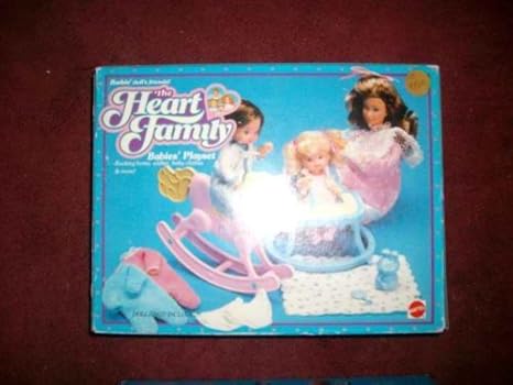 Amazon.com: The HEART FAMILY Babies' Playset Vintage Mattel 1988 Rare- BARBIE's Neighbor Family: Everything Else
