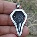 OhDeal4U Pewter Pendant Crow Raven Skull Gothic Magic Spirit Bellatrix Lestrange Vintage (Stainless Steel Chain)