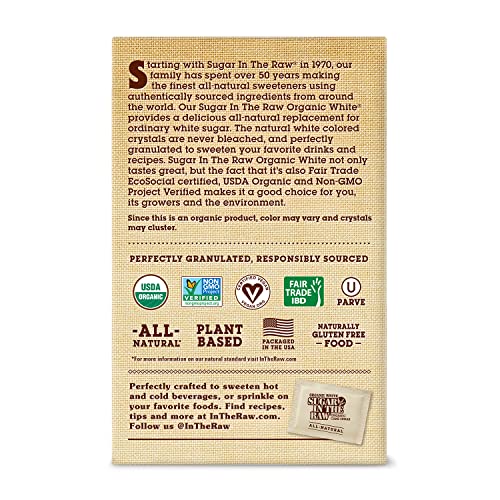 ORGANIC WHITE SUGAR IN THE RAW®, 250 COUNT