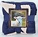 Ultimate Sherpa Throw Blanket 60 In x 70 In (Blue)