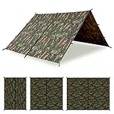 Aqua Quest Defender Tarp - 100% Waterproof Heavy Duty Nylon Bushcraft Survival Shelter -15x15, 10x7, 10x10, 13x10, Camo or Olive Drab...