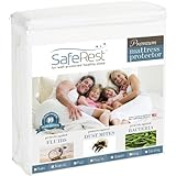Queen Size SafeRest Premium Hypoallergenic Waterproof Mattress Protector - Vinyl Free