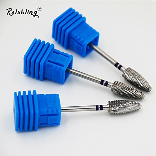 Rolabling Alloy Nail Art Drill Bit Electric Nail File Bit for Cuticle Dead Skin Remove Nail Drill Manicure Pedicure Tool
