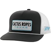 HOOEY Cactus Ropes Patch Trucker Hat for Men Adjustable Snapback Mesh Baseball Cap Breathable Western Hat