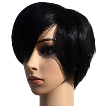 Velneet Women Beauty Black Short Pretty Straight Hair Soft