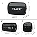 BestFire 3pcs/set Portable Travel Toiletry Cosmetic Bag Makeup Bag Organizer Multiple Function Mesh Breathable Travel Home Admission Package, Black (Large, Medium & Small)