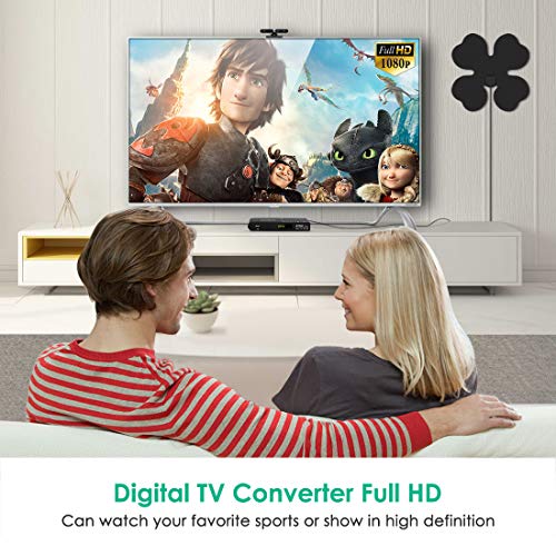 Digital Converter Box for Analog TV, HDTV Set Top Box for HD 1080P, ATSC Tuner with Record and Pause Live TV, USB Multimedia Playback (2019 Update Version)